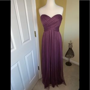 Purple Strapless Formal Evening Gown